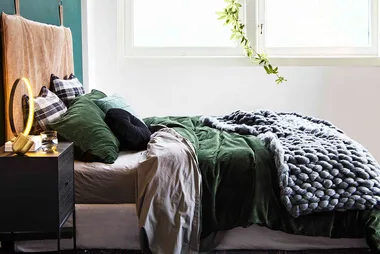 Colour trend: Tan leather and green