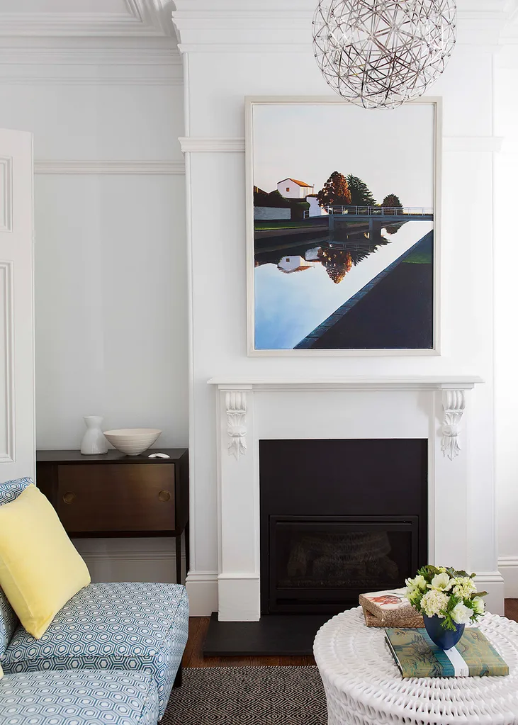 Living room with painting