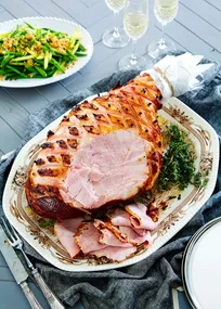 Ginger and lime glazed ham