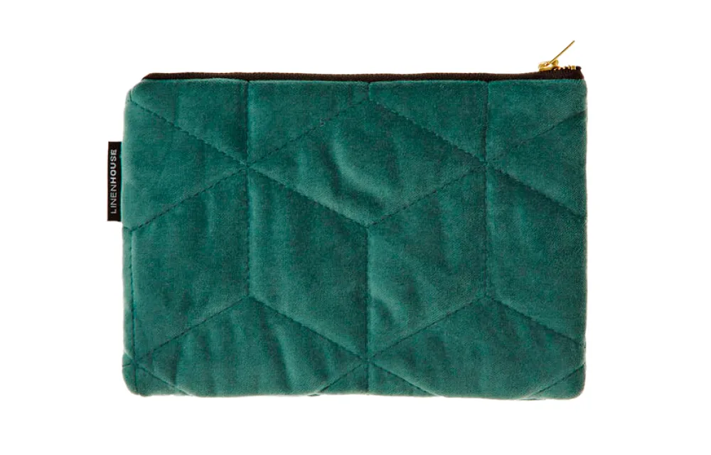 green jade velvet pouch purse