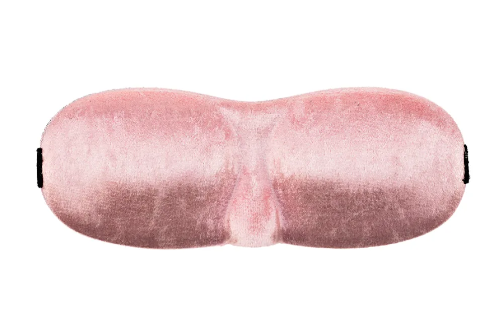 pink velvet eye mask