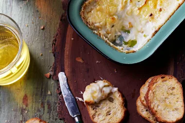 Cheese, corn & ale chowder dip