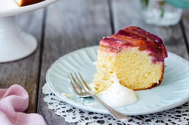 Upside-down rhubarb & marmalade cake