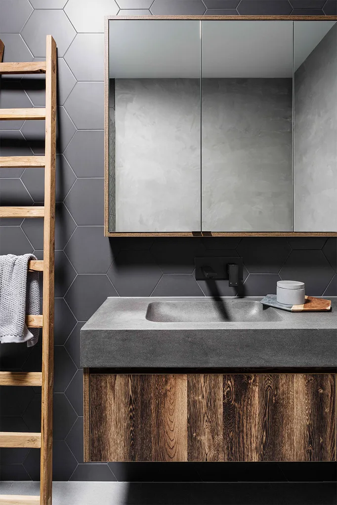 Matt black bathroom