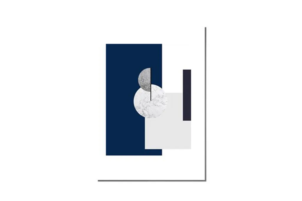 Blue and marble art print, The Minimalist