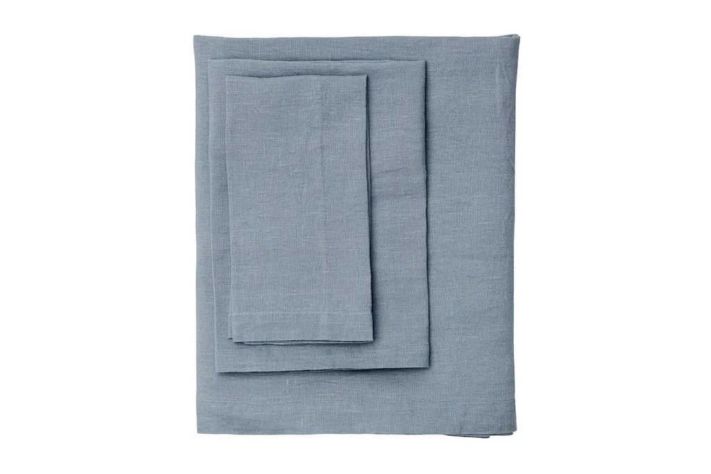 Blue napery