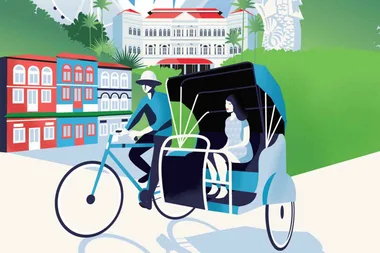 Last postcard from Raffles Singapore before it gets a facelift