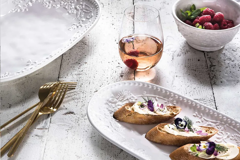 Bruschetta with edible flowers Recipe | Home Beautiful