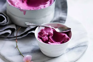 Blackberry frozen yoghurt recipe