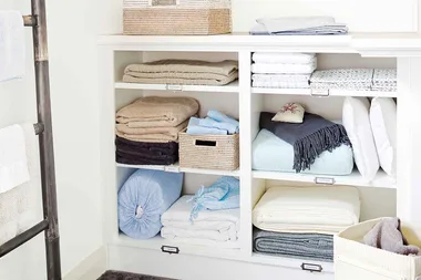 Clean and organise your linen cupboard with these bright ideas