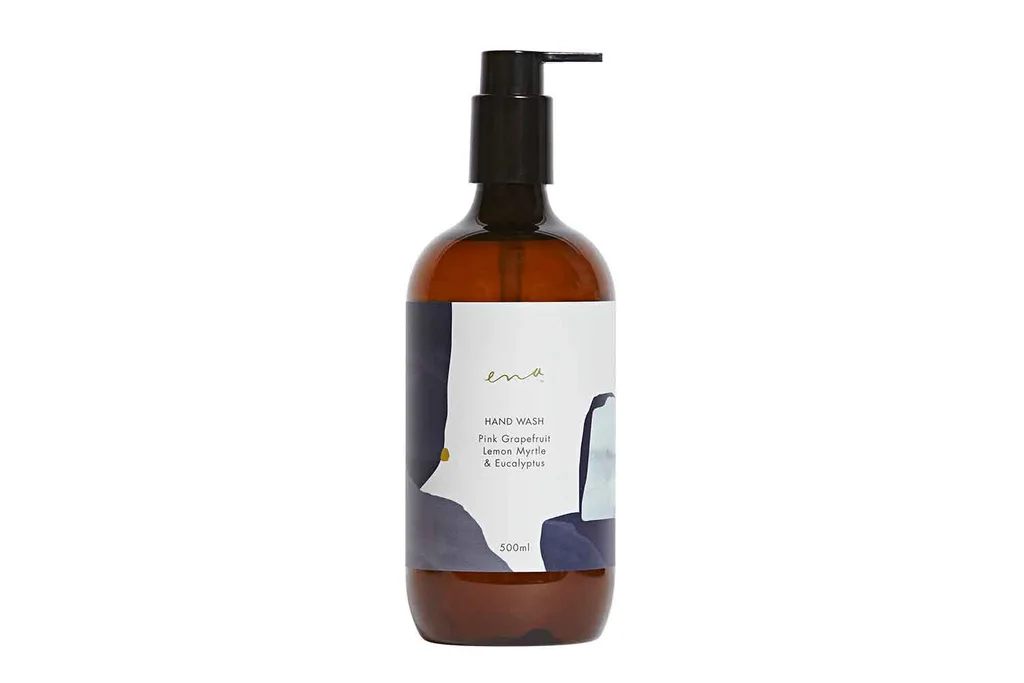 Pink grapefruit, lemon myrtle and eucalyptus handwash, $29.95, Ena Products