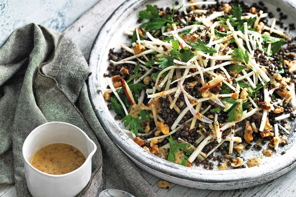 Lentil salad with celeriac and apple Recipe | Home Beautiful