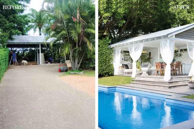 Before & After: A backyard shed becomes a stunning pool cabana