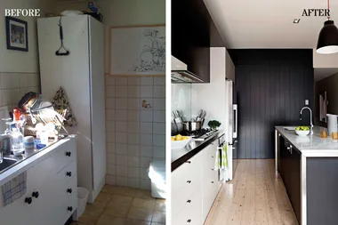 Kitchen before & after: from uni student squat to diva divine