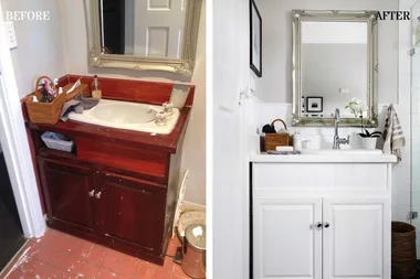 Country classic: a low cost bathroom renovation