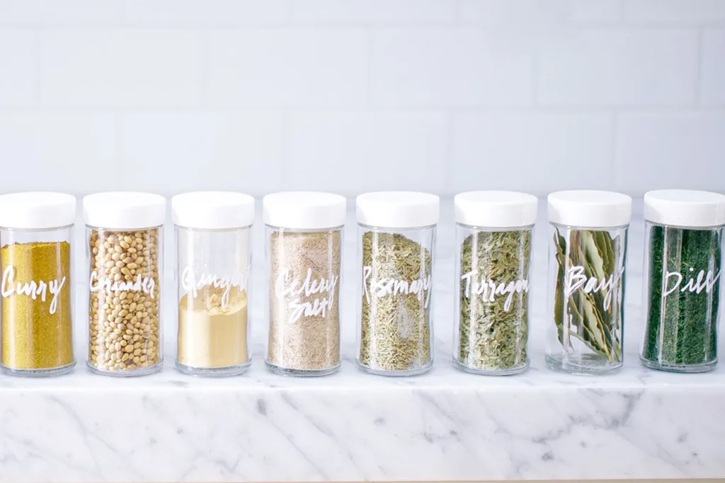 The Home Edit spice jars