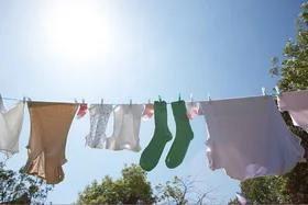 How long can I leave wet washing on the clothesline?