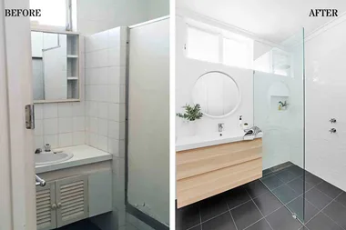 Before & After: Bathroom disaster to designer dream