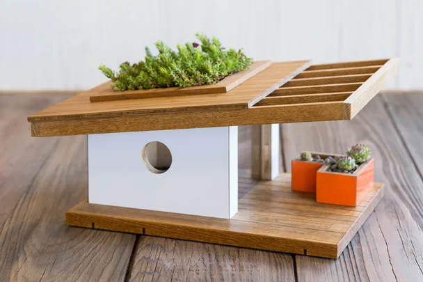 Modernist bird house