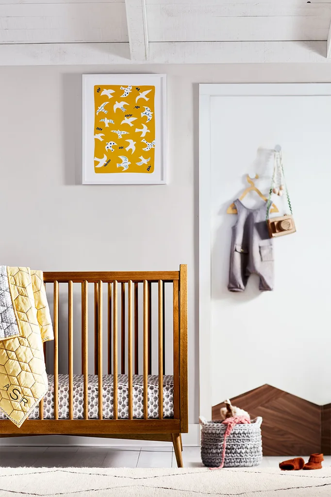 west elm x pbk Mid-Century Convertible Crib, Acorn