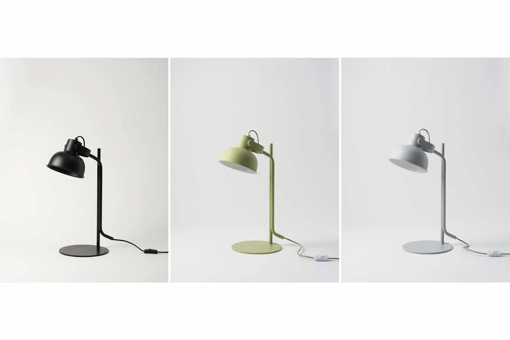 9.	'Shift' table lamp in Matte Black, Pistachio or Smoke, $329, Citta Design