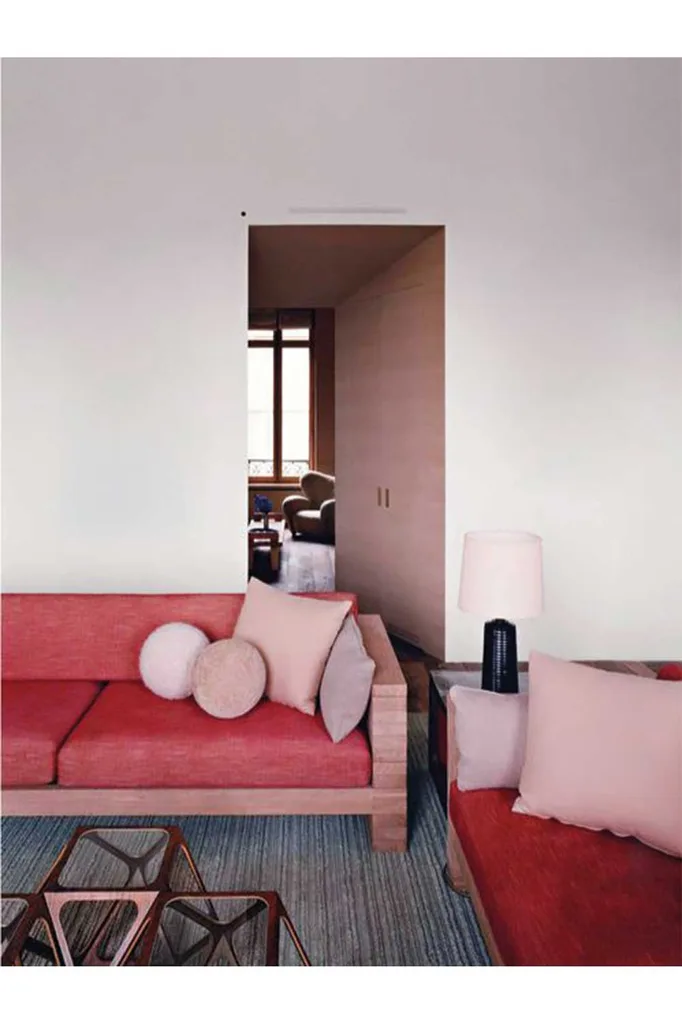 A match made in design heaven, we love pink and red together | Home Beautiful Magazine Australia