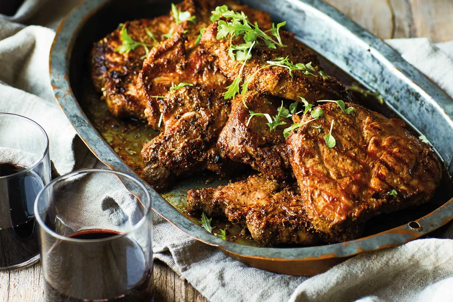 Recipe: Spice-rubbed pork neck steaks