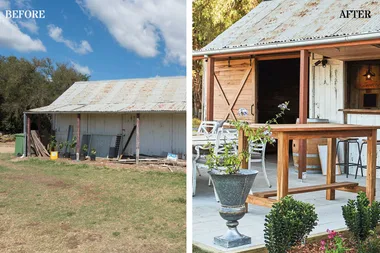 Before & After: From rusty shed to rustic chic