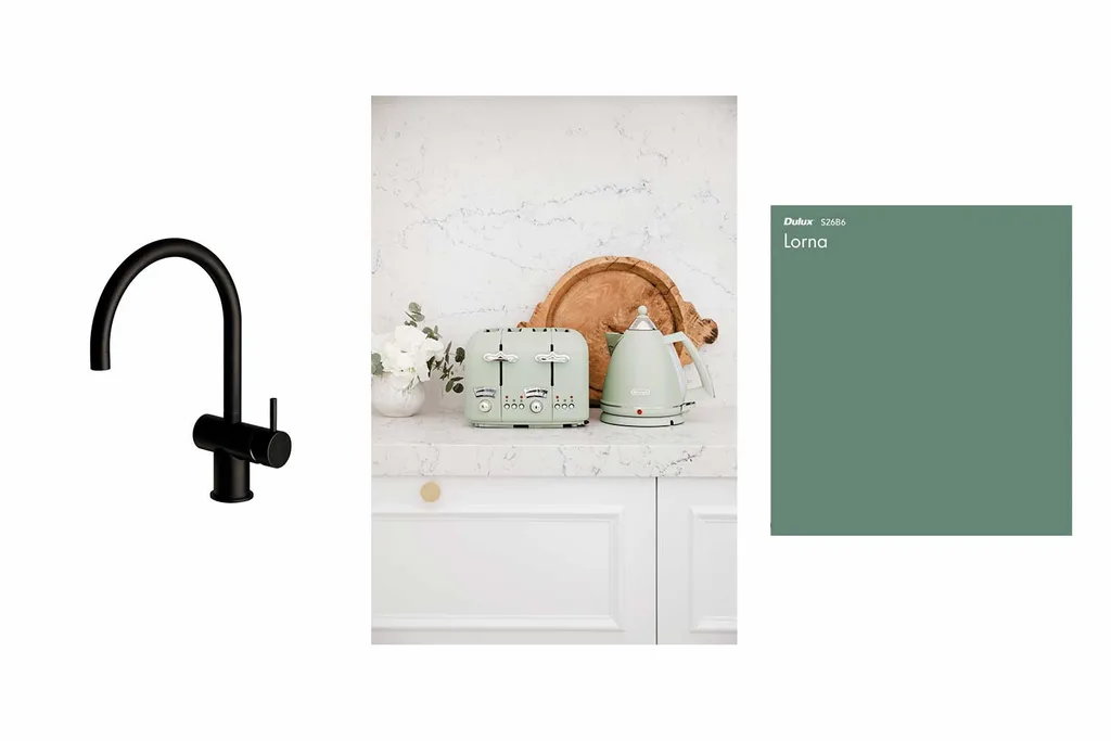 Colour crush: Decorating with mint and marble with a touch of black