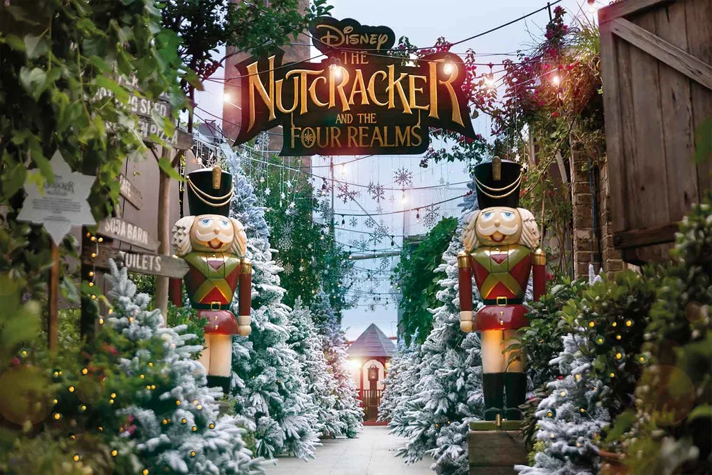 Disney's Nutcracker themed garden at The Grounds