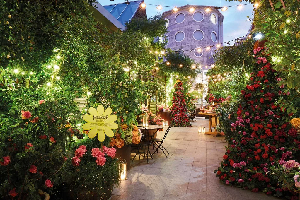 Disney's Nutcracker themed garden at The Grounds