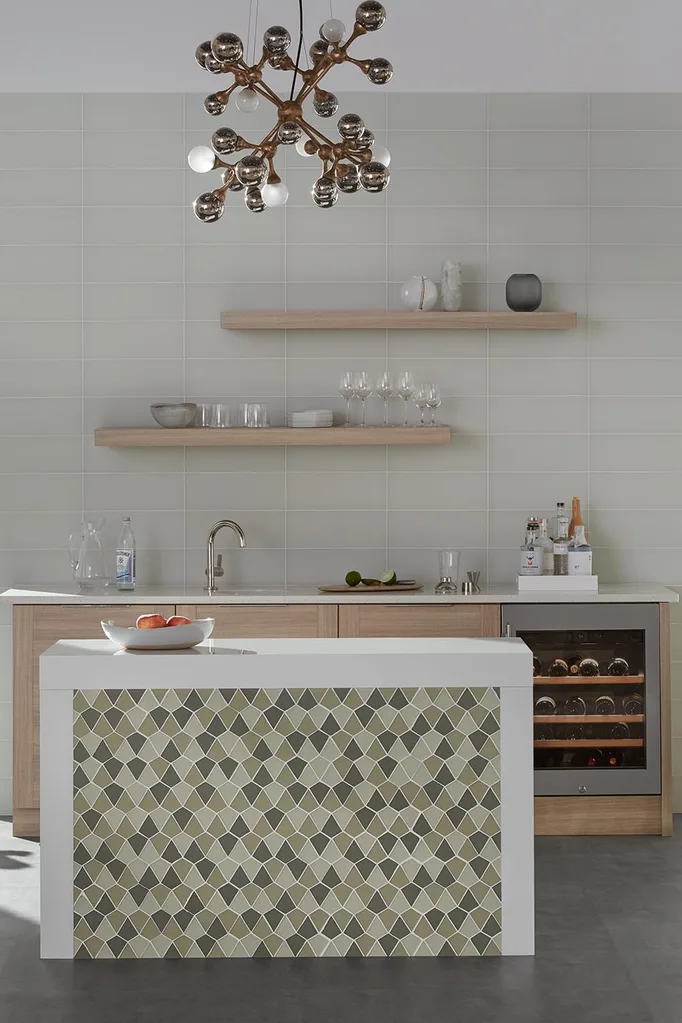 tiled kitchen bench