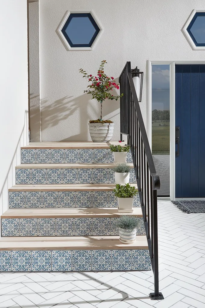 tiled staircase risers