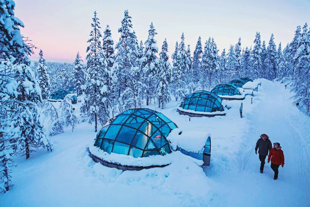 With the number of visitors flocking to the Arctic Circle continuing to rise, the tourism industry is booming and this family run resort offers a range of accommodation options, from age-old traditional timber houses, through log cabins to igloos actually made of snow. If you’re planning your trip to visit during the Northern Lights season however (around 24th August – end of April), the glass igloos must surely be the pick of the bunch? Two-person igloos include a toilet and can take an extra bed, whilst four-person igloos have a toilet and shower inside.