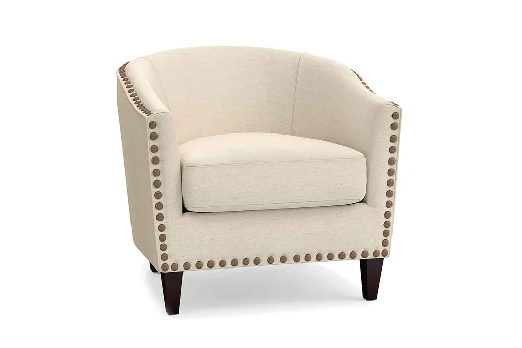 Pottery Barn x Sibella Court | Harlow upholstered armchairs in Ecru, $1499.00