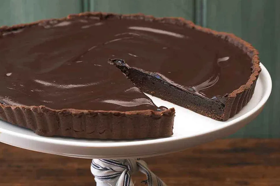 Bittersweet chocolate tart Recipe | Home Beautiful