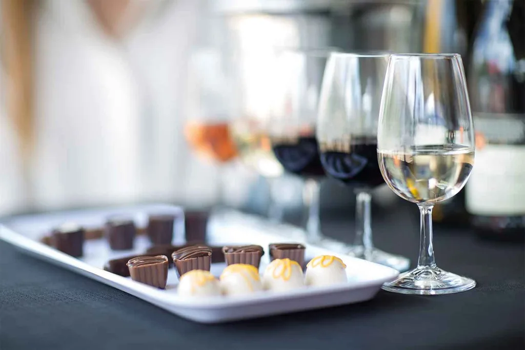 Drinking wine with chocolate makes a great food match, according to experts