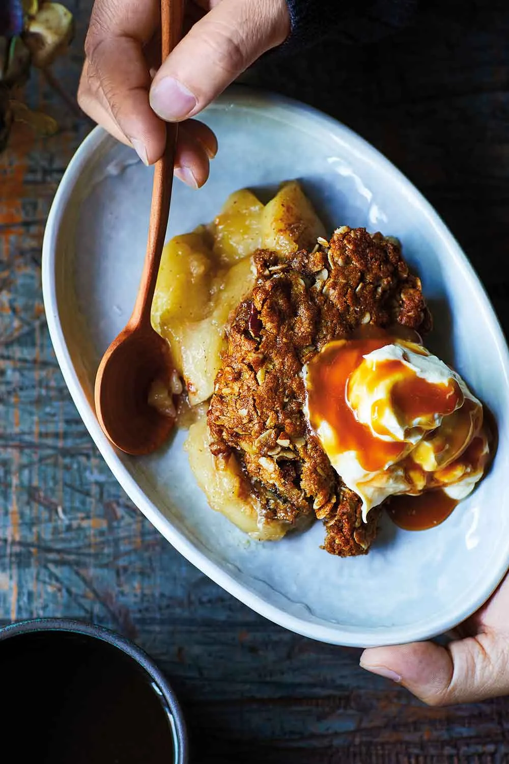 Brown butter apple & pecan crisp