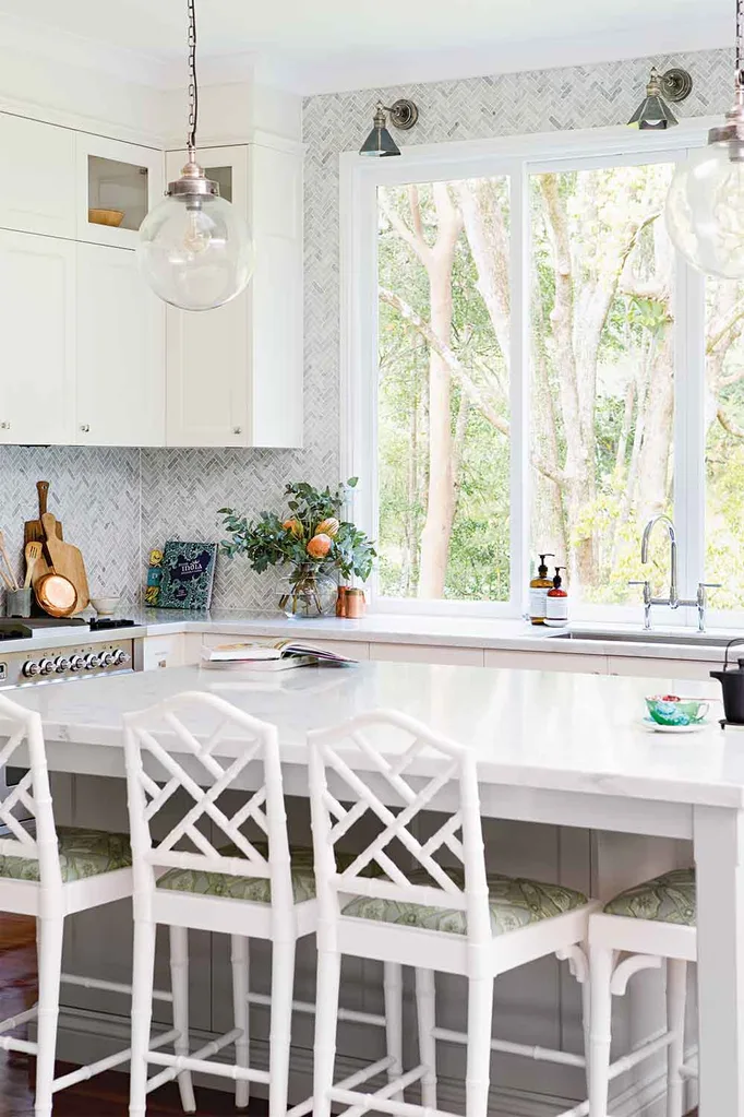 Hamptons kitchen with Australian style