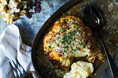 Whole roasted spiced cauliflower