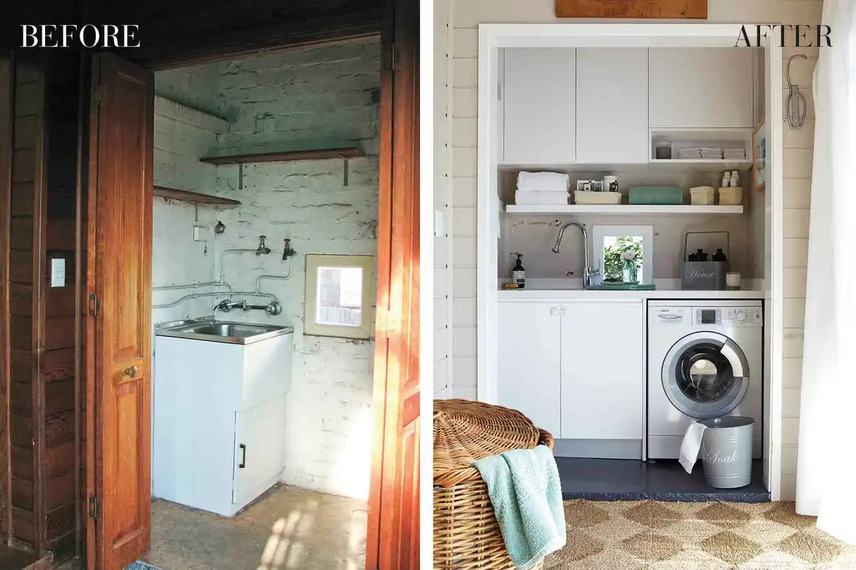 Before & After laundry makeover | Home Beautiful