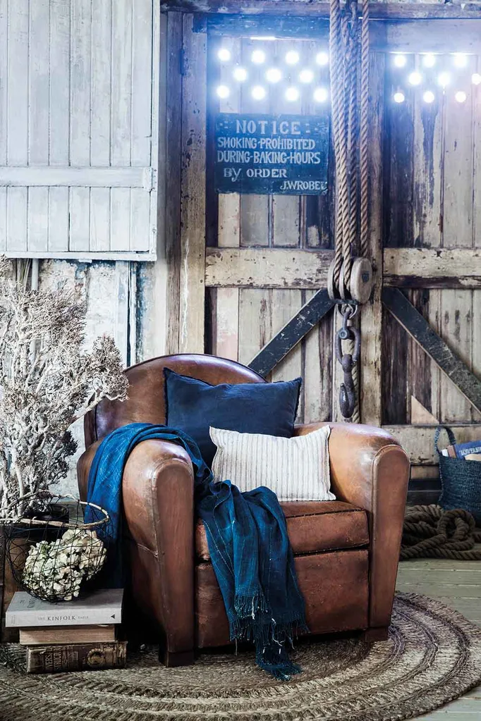 vintage leather armchair