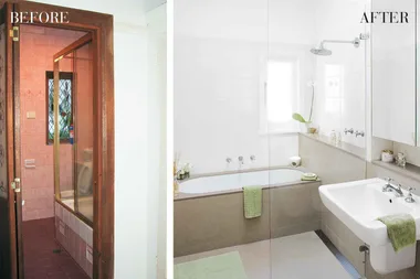 Incredible bathroom before & after renovation: from 70s sauna to classic chic