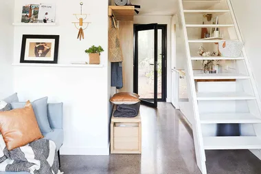 This adorable tiny home was created in a disused backyard shed