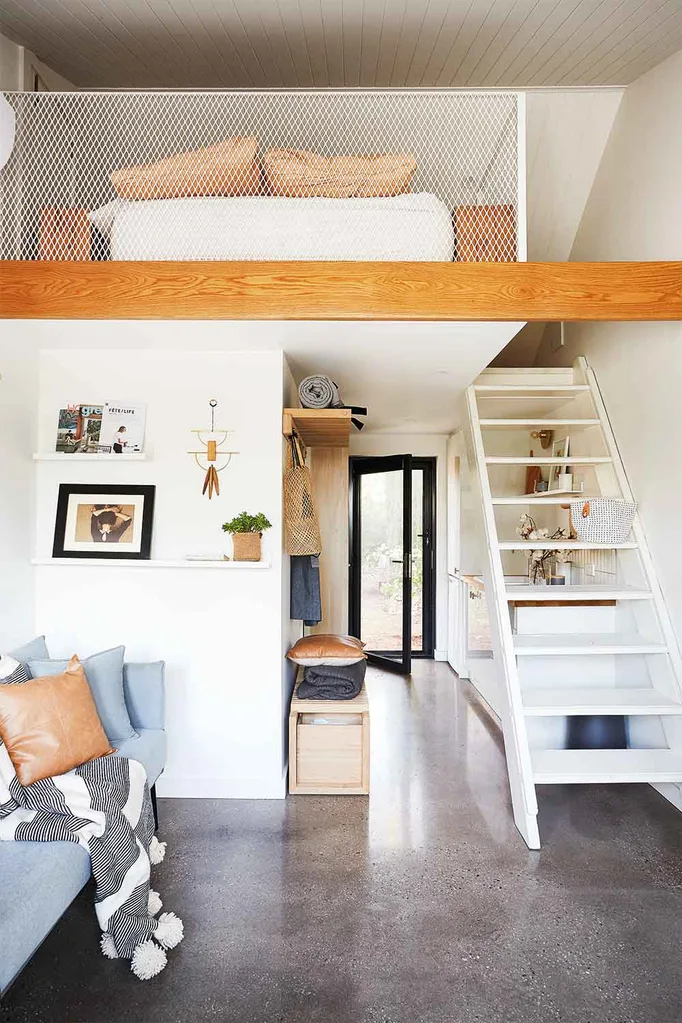Tiny home created from backyard shed