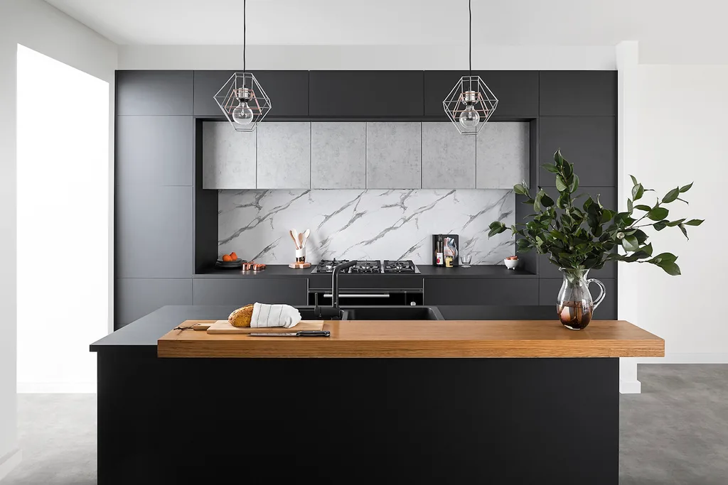 Darker palette's are on trend for kitchens