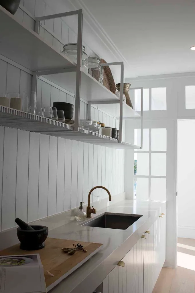Timber-style panelling is essential to the Hamptons look