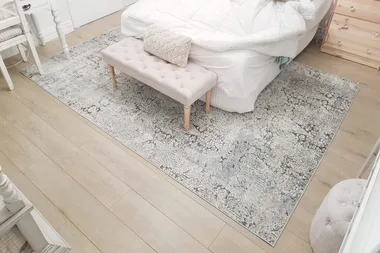 This Hamptons-style rug is only $99 from Bunnings