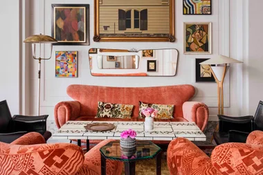 Rich colours and beautiful fabrics (and of course) local artwork define the spaces.
