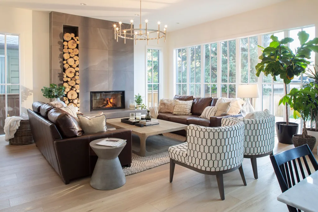 A fireplace is great centre piece for a living room